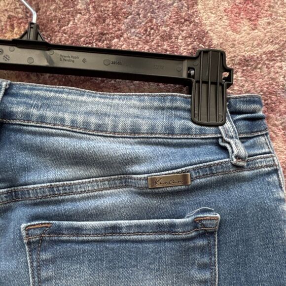 KanCan Women's Skinny Distressed Raw Hem Denim Jeans Blue - Picture 4 of 11